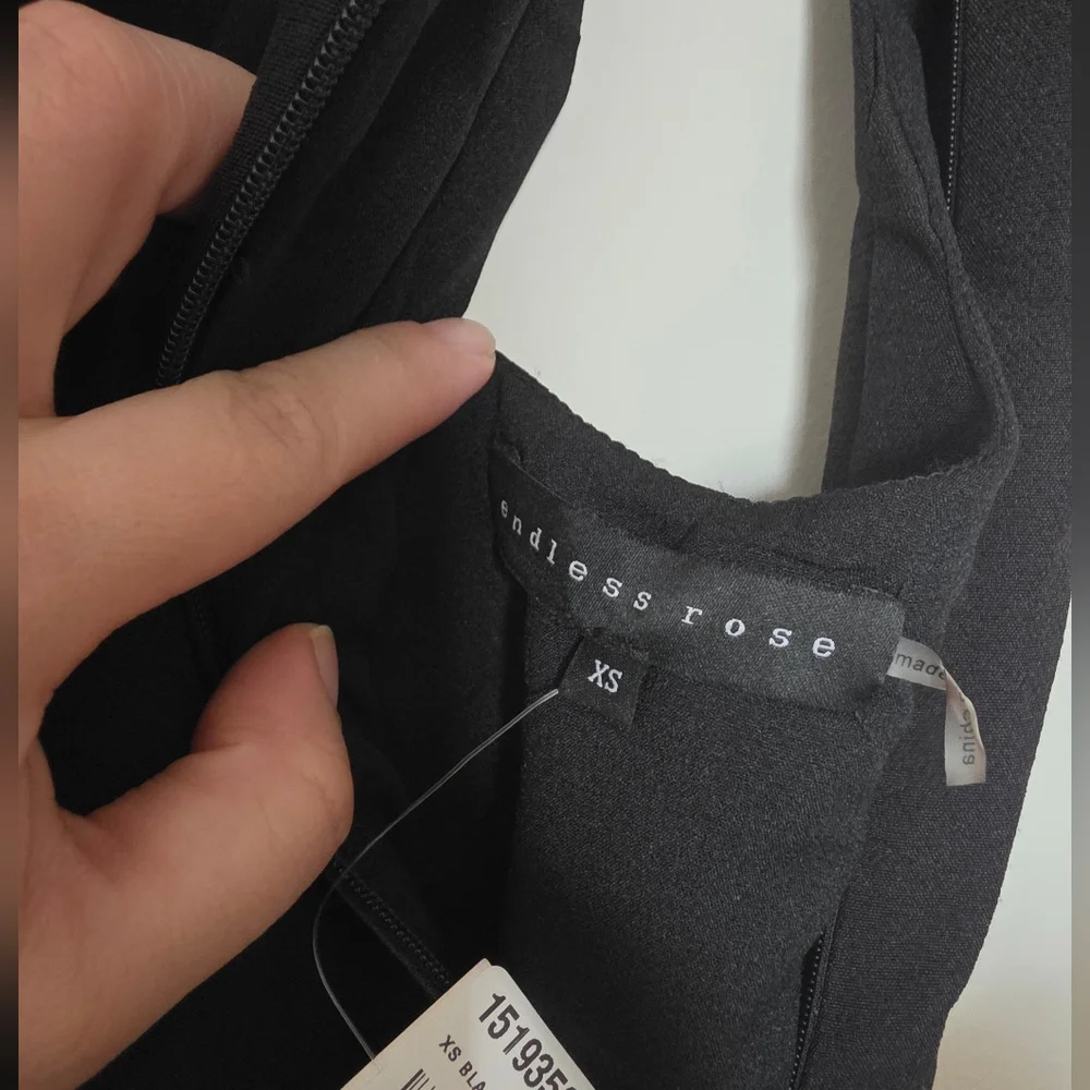 endless rose Feather Trim‎ Mini Dress BLACK Cutout Bow Size XS - Picture 5 of 6